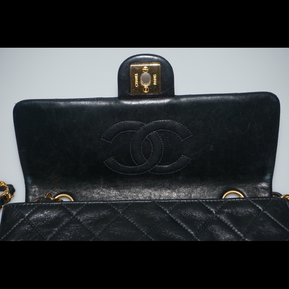 Chanel Vintage Quilted Square Flap Lambskin Bag - Picture 2 of 8